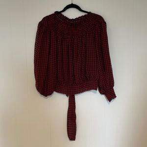 NWOT Tie Chiffon Blouse